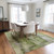 9' X 12' Sage Washable Non Skid Indoor Outdoor Area Rug