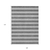 9' X 12' Gray and White Striped Washable Non Skid Indoor Outdoor Area Rug