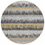 8' Gray Brown And Beige Round Striped Washable Indoor Outdoor Area Rug