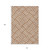 10' X 14' Orange And Ivory Geometric Washable Indoor Outdoor Area Rug
