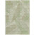 10' X 14' Artichoke Green Brown And Ivory Floral Washable Indoor Outdoor Area Rug