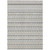 8' X 10' Silver And Gray Striped Washable Indoor Outdoor Area Rug