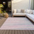 8' X 10' Pink Blue And Purple Striped Washable Indoor Outdoor Area Rug