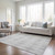 8' X 10' Gray Geometric Washable Non Skid Indoor Outdoor Area Rug Transitional Style - Gray Color