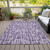 8' X 10' Purple And Lavender Abstract Washable Indoor Outdoor Area Rug