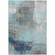 9' X 12' Teal Blue And Gray Abstract Washable Indoor Outdoor Area Rug - 880016502695