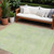 10' X 14' Lime Green Gray And Ivory Geometric Washable Indoor Outdoor Area Rug