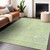 10' X 14' Lime Green Gray And Ivory Geometric Washable Indoor Outdoor Area Rug
