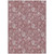 9' X 12' Blush Pink And Mauve Floral Washable Indoor Outdoor Area Rug