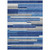 9' X 12' Navy Blue And Denim Blue Striped Washable Indoor Outdoor Area Rug