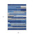 9' X 12' Navy Blue And Denim Blue Striped Washable Indoor Outdoor Area Rug