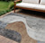 8' X 10' Gray Charcoal And Brown Abstract Washable Indoor Outdoor Area Rug