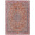 8' X 10' Orange And Red Medallion Washable Indoor Outdoor Area Rug