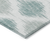 8' X 10' Aqua Teal Blue And Ivory Ikat Washable Indoor Outdoor Area Rug
