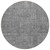 8' Gray And Charcoal Round Southwestern Washable Indoor Outdoor Area Rug