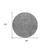 8' Gray And Charcoal Round Southwestern Washable Indoor Outdoor Area Rug