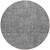 8' Gray And Charcoal Round Southwestern Washable Indoor Outdoor Area Rug