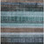 9' X 12' Teal Blue And Brown Striped Washable Indoor Outdoor Area Rug