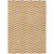 8' X 10' Orange And Beige Chevron Washable Indoor Outdoor Area Rug