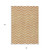 8' X 10' Orange And Beige Chevron Washable Indoor Outdoor Area Rug
