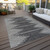 8' X 10' Charcoal And Ivory Abstract Washable Indoor Outdoor Area Rug