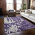 10' X 14' Purple And Ivory Abstract Washable Indoor Outdoor Area Rug Transitional Style - Purple, Ivory Color
