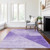 9' X 12' Purple And Ivory Abstract Washable Indoor Outdoor Area Rug