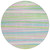 8' Mint Green Pink And Blue Round Striped Washable Indoor Outdoor Area Rug
