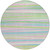 8' Mint Green Pink And Blue Round Striped Washable Indoor Outdoor Area Rug