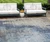 8' X 10' Navy Blue And Taupe Abstract Washable Indoor Outdoor Area Rug