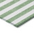 9' X 12' Green and White Striped Washable Indoor Outdoor Area Rug