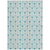 10' X 14' Teal Blue And Ivory Geometric Washable Indoor Outdoor Area Rug