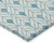 10' X 14' Teal Blue And Ivory Geometric Washable Indoor Outdoor Area Rug Transitional Style - Teal Blue, Ivory Color