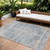 9' X 12' Blue And Ivory Oriental Washable Indoor Outdoor Area Rug