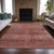 9' X 12' Pink And Ivory Geometric Washable Indoor Outdoor Area Rug