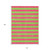 10' X 14' Green and Red Striped Washable Non Skid Indoor Outdoor Area Rug