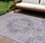 8' X 10' Purple Floral Medallion Washable Indoor Outdoor Area Rug - Purple