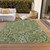8' X 10' Artichoke Green And Olive Green Paisley Washable Indoor Outdoor Area Rug