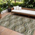 10' X 14' Taupe Beige And Charcoal Abstract Washable Indoor Outdoor Area Rug