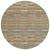 8' Orange Copper And Gray Round Striped Washable Indoor Outdoor Area Rug