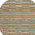 8' Orange Copper And Gray Round Striped Washable Indoor Outdoor Area Rug