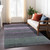 Olive Striped Washable Indoor Outdoor Area Rug