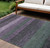 Olive Striped Washable Indoor Outdoor Area Rug
