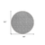 8' Round Gray Round Geometric Washable Non Skid Indoor Outdoor Area Rug