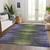 8' X 10' Purple Lilac And Lavender Striped Washable Indoor Outdoor Area Rug