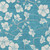 9' X 12' Turquoise Ivory And Gray Floral Washable Indoor Outdoor Area Rug