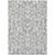 10' X 14' Gray And Ivory Floral Washable Indoor Outdoor Area Rug