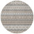8' Taupe Beige And Gray Round Quatrefoil Washable Indoor Outdoor Area Rug