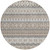 8' Taupe Beige And Gray Round Quatrefoil Washable Indoor Outdoor Area Rug
