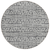 8' Charcoal Gray And Ivory Round Geometric Washable Indoor Outdoor Area Rug